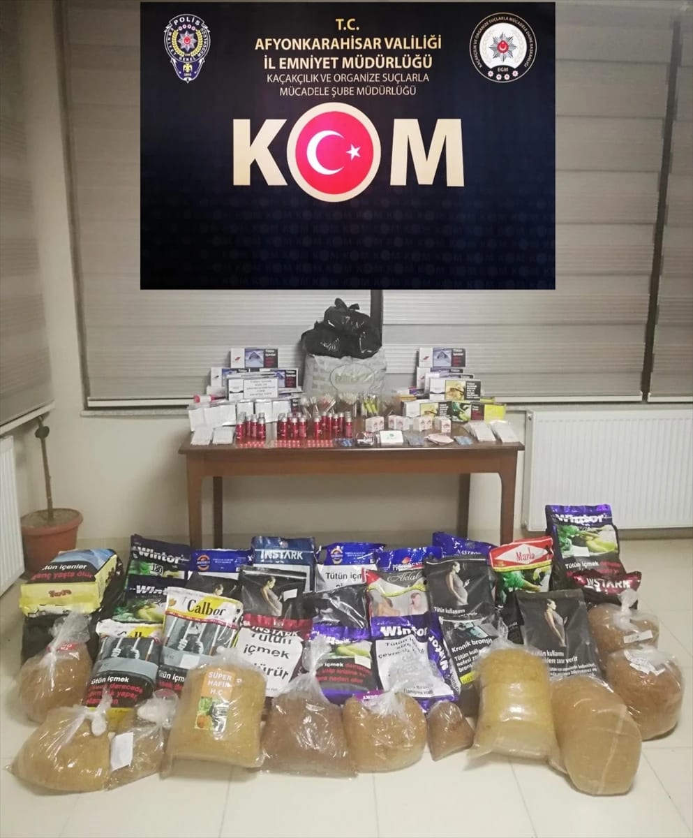 Afyonkarahisar’da sigara kaçakçılığı operasyonu