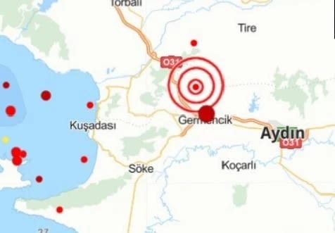 Aydın’da 3.7 şiddetinde deprem meydana geldi