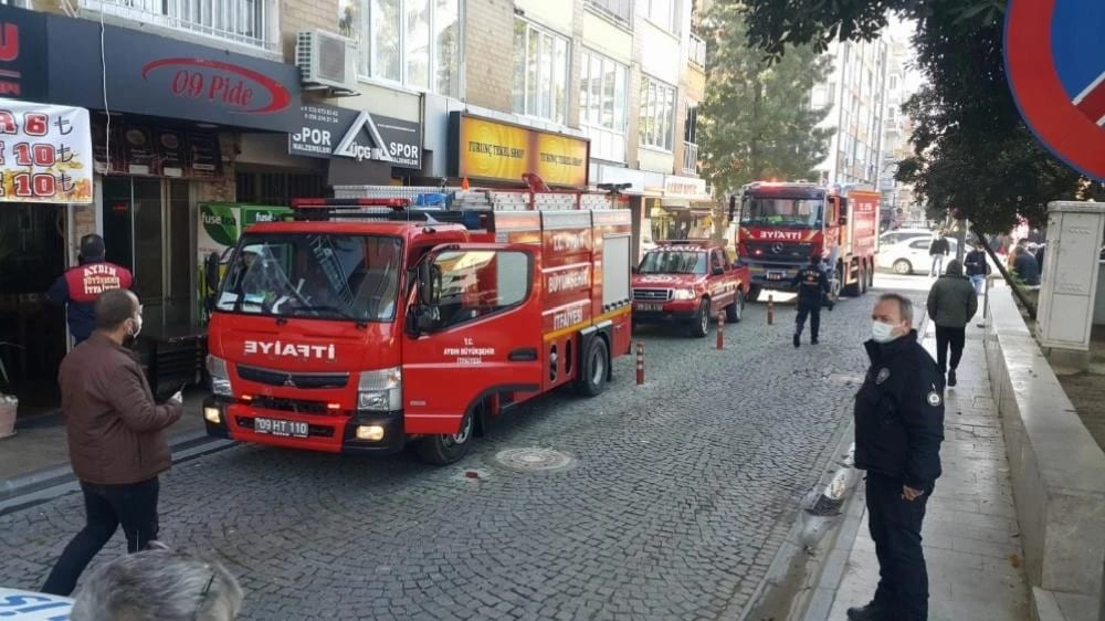 Aydın’da baca yangını panik oluşturdu