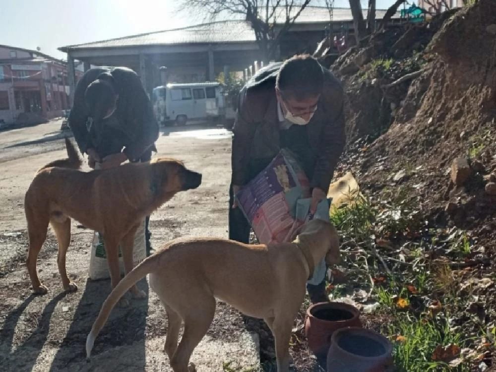 Karacasu’da Başkan İnal can dostları unutmadı