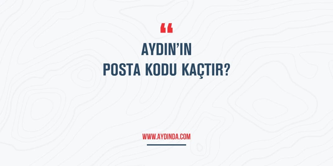 Aydın Posta Kodu Kaçtır?