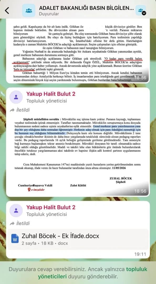 CHP’den Adalet Bakanlığı’na “WhatsApp grubu” tepkisi: “Panik halinin göstergesi”
