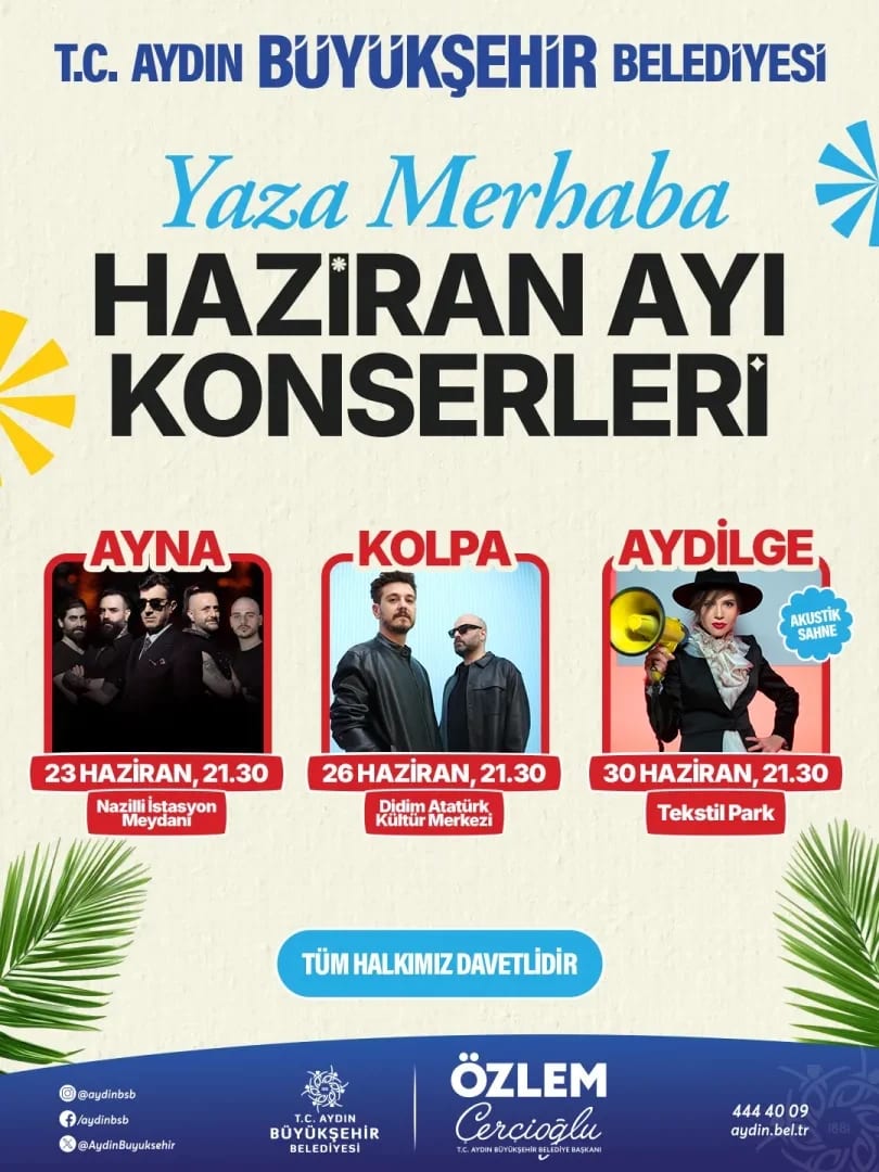Aydın’da Yaza Merhaba Konserleri Başlıyor