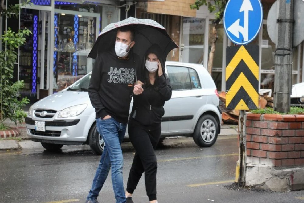 Aydın’da beklenen yağış başladı