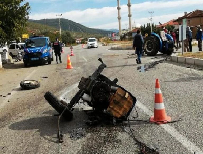 Aydın’daki kazada traktör ikiye ayrıldı