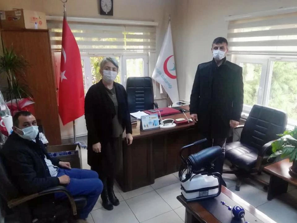 Söke MHP’den İlçe Sağlık Müdürlüğü’ne Dezenfektan Cihazı bağışı